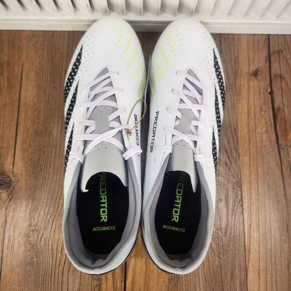 Adidas Predator Accuracy.3 L FG Soccer Cleats Men\'s 11 White Athletic GZ0014 NEW main image 4